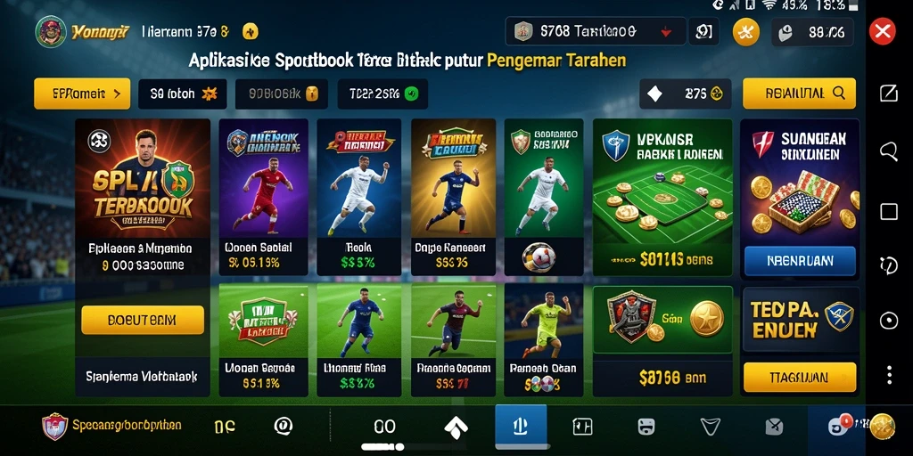 Tampilan utama aplikasi Sportsbook 8768 dengan berbagai pilihan taruhan.