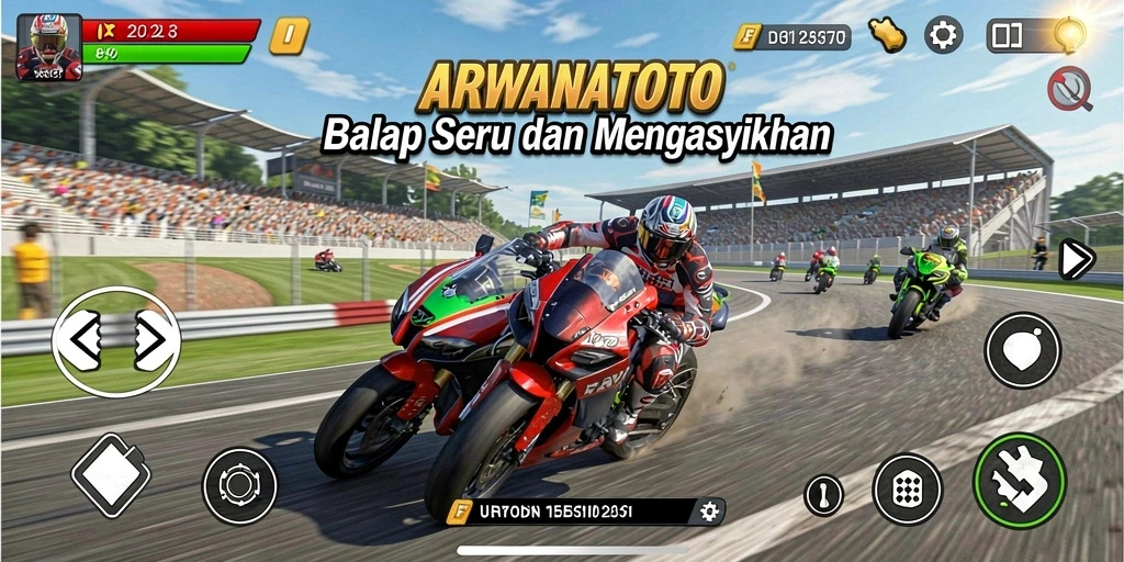 Gameplay balap yang mendebarkan di ARWANATOTO.