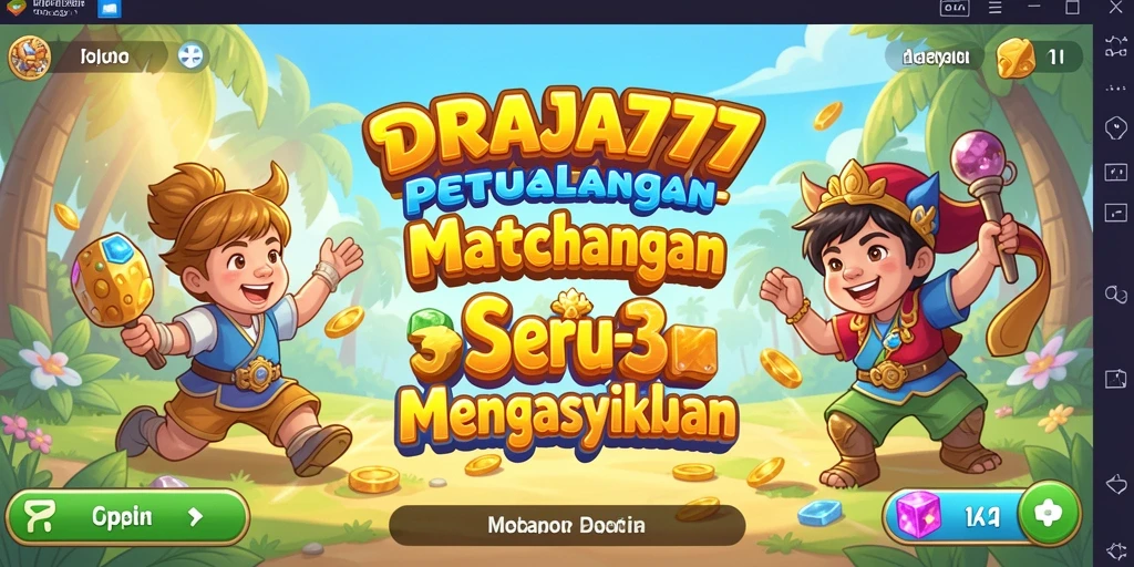 Tampilan gameplay menarik dari DRAJA777 dengan elemen match-3 yang seru.