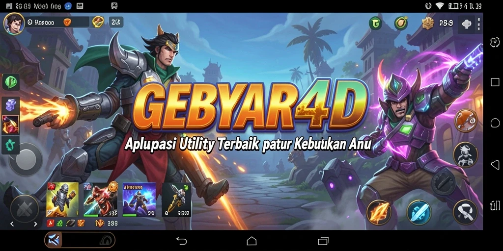 Tampilan antarmuka GEBYAR4D yang sederhana dan informatif.
