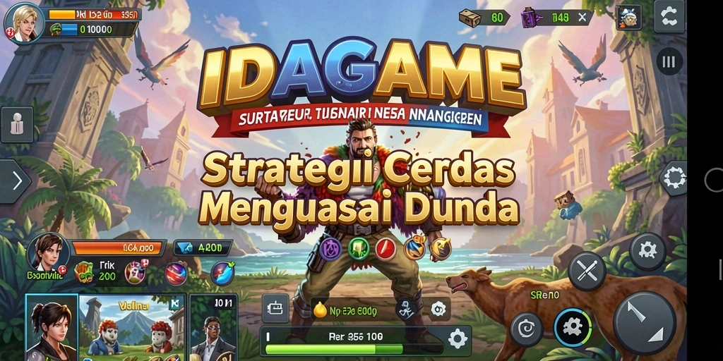 Tangkapan layar gameplay seru IDAGAME yang menunjukkan strategi dan pertempuran.