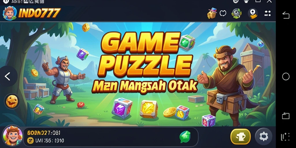 Tampilan gameplay Puzzle menarik dan penuh warna di INDO777.