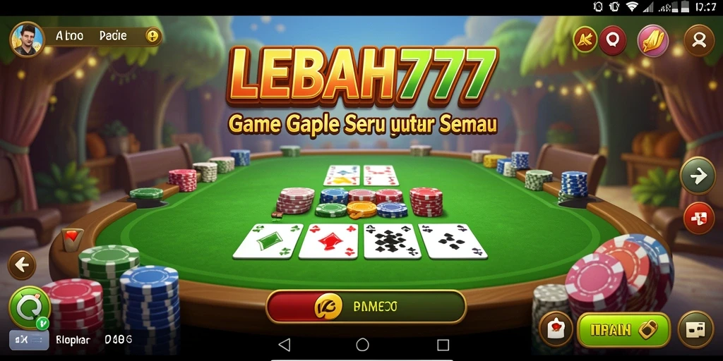 Screenshot gameplay seru dari LEBAH777, menampilkan aksi Gaple.