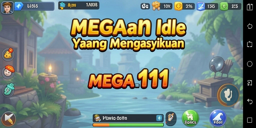 Tangkapan layar gameplay MEGA111 dengan berbagai fitur menarik yang ditawarkan.