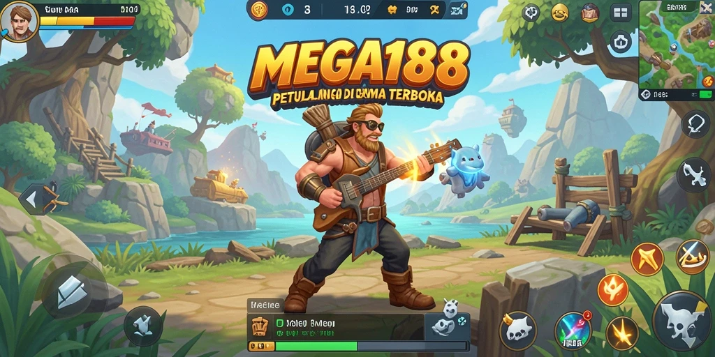 Screenshot menampilkan gameplay berbagai aktivitas di dunia terbuka.