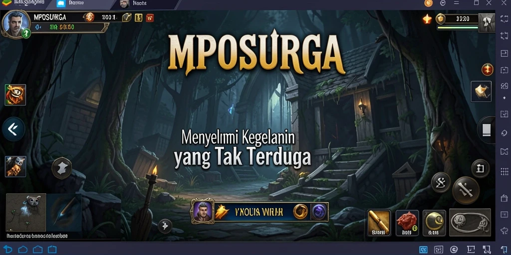 Screenshot gameplay MPOSURGA menegangkan dengan suasana horror yang kuat.