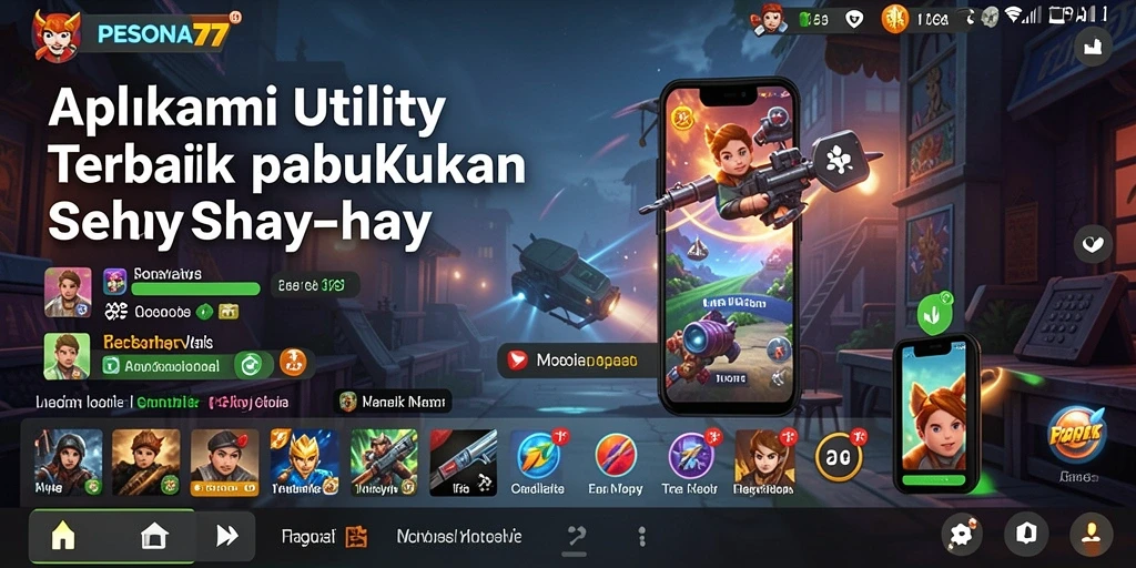 Screenshot utama PESONA77 menampilkan antarmuka aplikasi Utility yang bersih dan efisien.