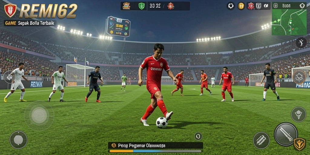 Screenshot gameplay REMI62 yang menunjukkan aksi seru di lapangan.