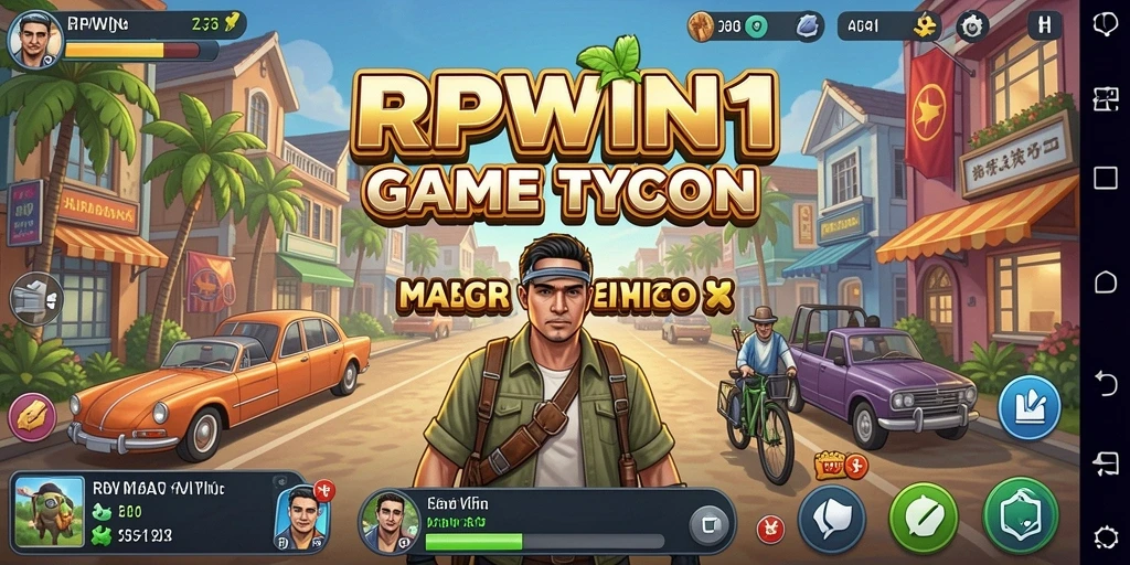 Tangkapan layar RPWIN1 menampilkan pemain membangun bisnis yang sukses.