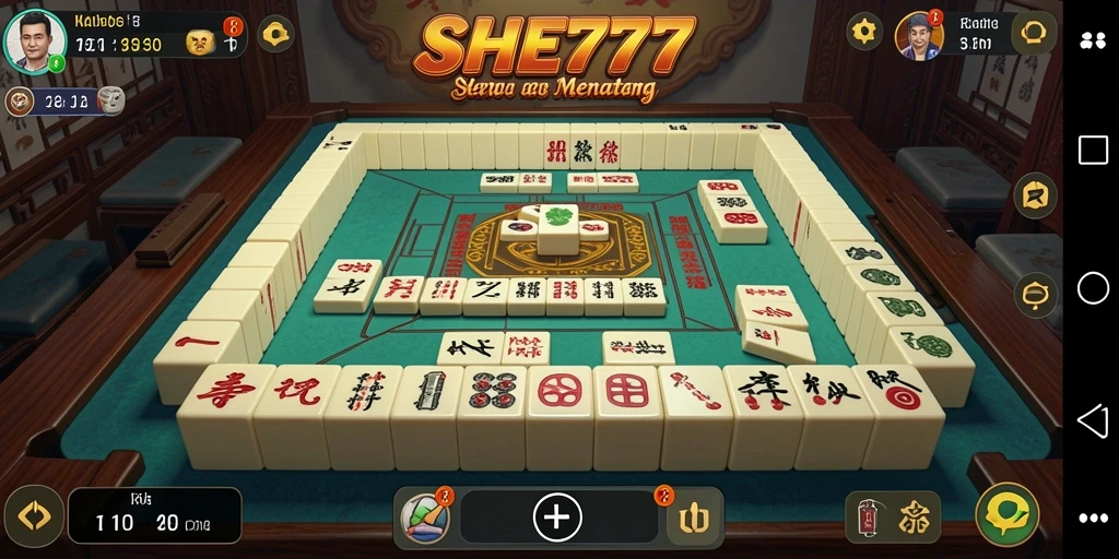 Tampilan gameplay Mahjong yang menakjubkan dan menarik di SHE777.