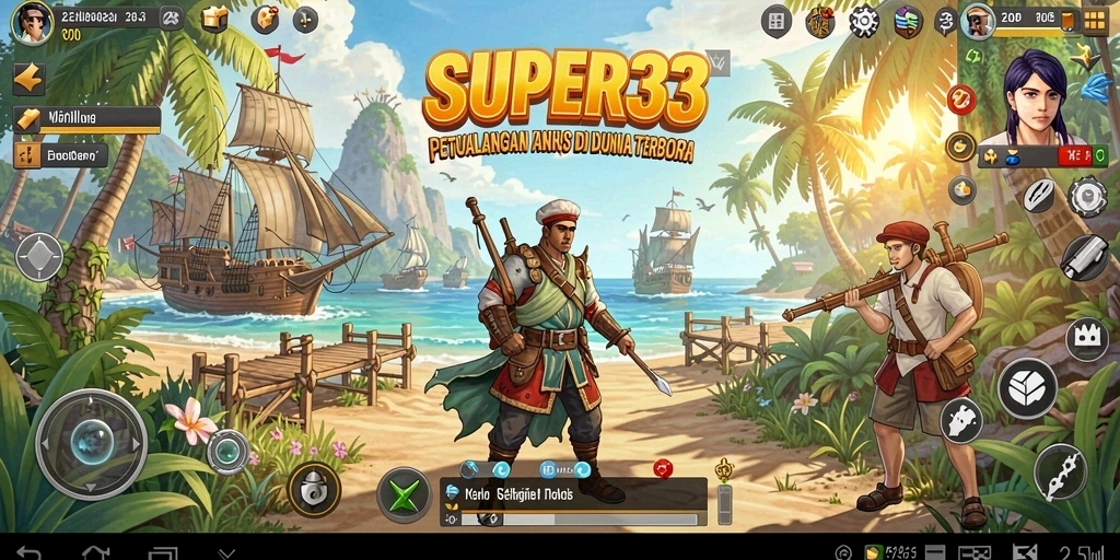 Gameplay SUPER33 menampilkan dunia terbuka yang luas dan mendetail.