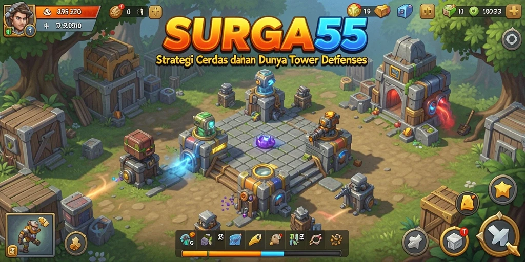 Gameplay seru di SURGA55 dengan strategi menara pertahanan.