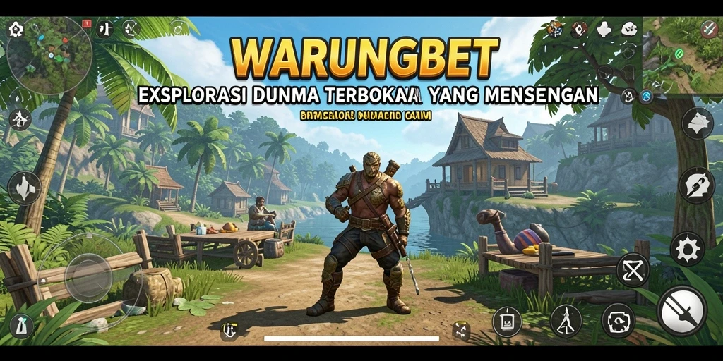 Screenshot gameplay WARUNGBET menampilkan dunia terbuka yang luas dan indah.